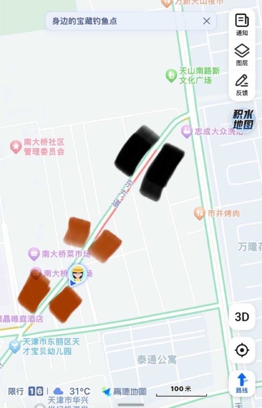 今天路过天山路 想着去南大桥溜